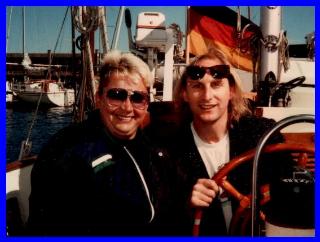 Otto & Régine auf Ihrer Segelyacht 1984
